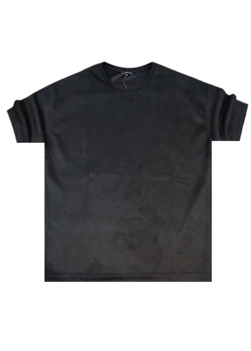 Ανδρική κοντομάνικη μπλούζα - Two Brothers-BF-25790-black-Alcantara