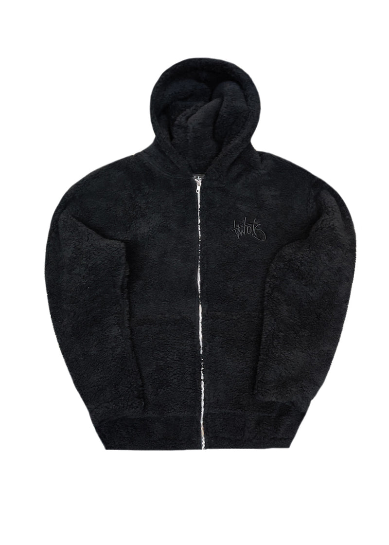Ανδρική ζακέτα με κουκούλα Two Brothers clothing -BF-25860A-basic logo zip-up hoodie black 232-39