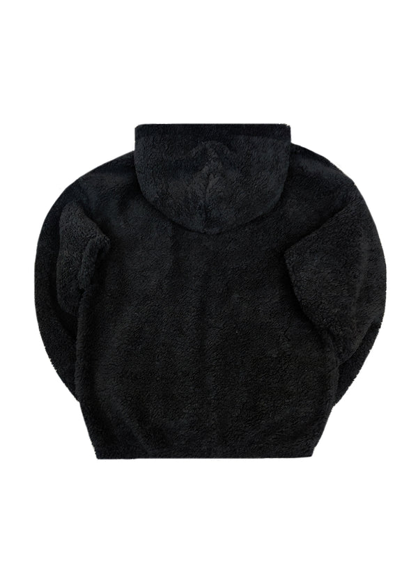 Ανδρική ζακέτα με κουκούλα Two Brothers clothing -BF-25860A-basic logo zip-up hoodie black 232-39