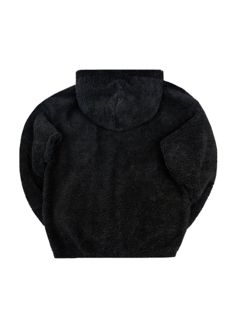 Ανδρική ζακέτα με κουκούλα Two Brothers clothing -BF-25860A-basic logo zip-up hoodie black 232-39