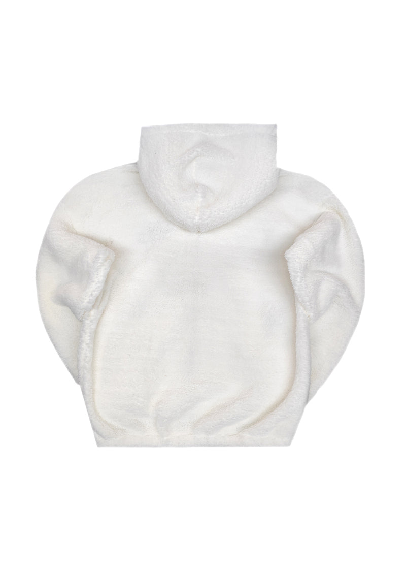 Ανδρική ζακέτα με κουκούλα Two Brothers clothing -BF-25860A-basic logo zip-up hoodie -white 232-39