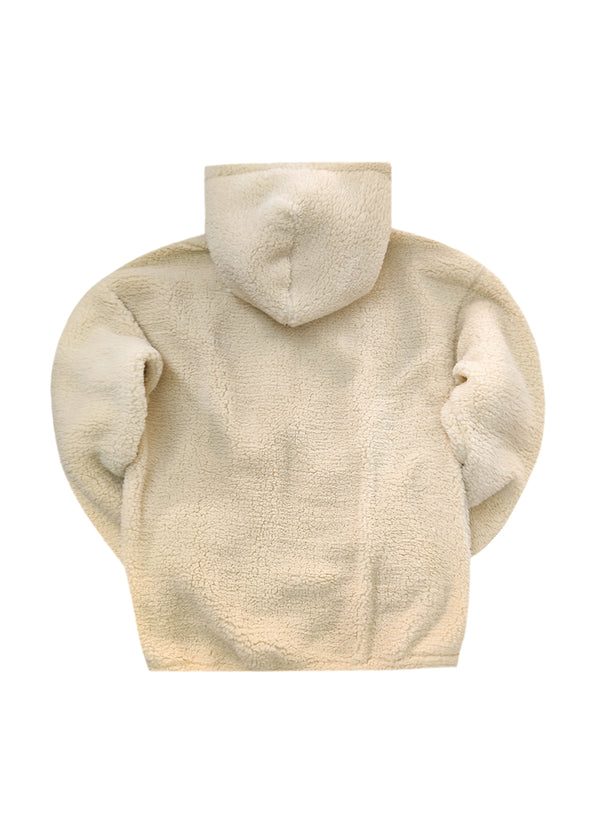 Ανδρική ζακέτα με κουκούλα Two Brothers clothing -BF-25860A-basic logo zip-up hoodie -beige 232-39