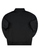 TWO BROTHERS Ανδρικό μακρυμάνικο φούτερ Half Zip - Μαύρο BF-26400