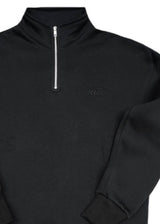 TWO BROTHERS Ανδρικό μακρυμάνικο φούτερ Half Zip - Μαύρο BF-26400