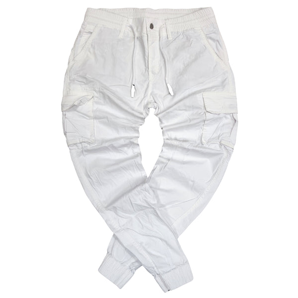 Ανδρικό Παντελόνι Gang - BF-6610-6 - fabric cargo λευκό