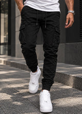 Ανδρικό cargo Παντελόνι GUF - BF-6637-1 - fabric cargo μαύρο
