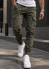 GUF CLOTHING - Ανδρικό cargo παντελόνι regular fit - Χακί BF-6637