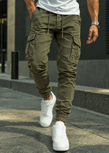 GUF CLOTHING - Ανδρικό cargo παντελόνι regular fit - Χακί BF-6637