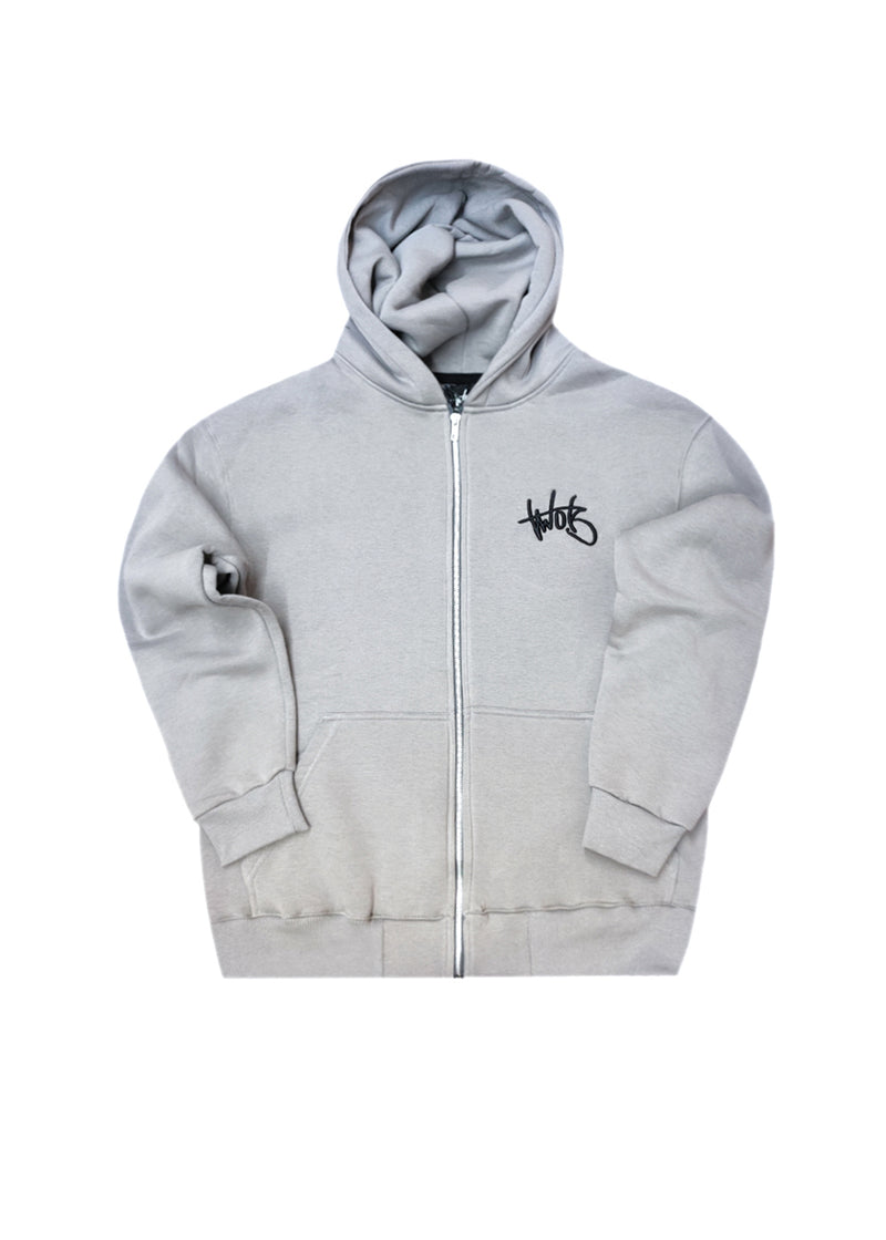 Ανδρική ζακέτα φούτερ με κουκούλα Two Brothers clothing -BF-25910-basic logo zip-up hoodie -ice