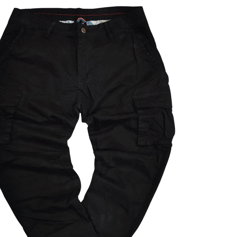 Ανδρικό Παντελόνι Gang - BF-5000-1 - fabric cargo μαύρο