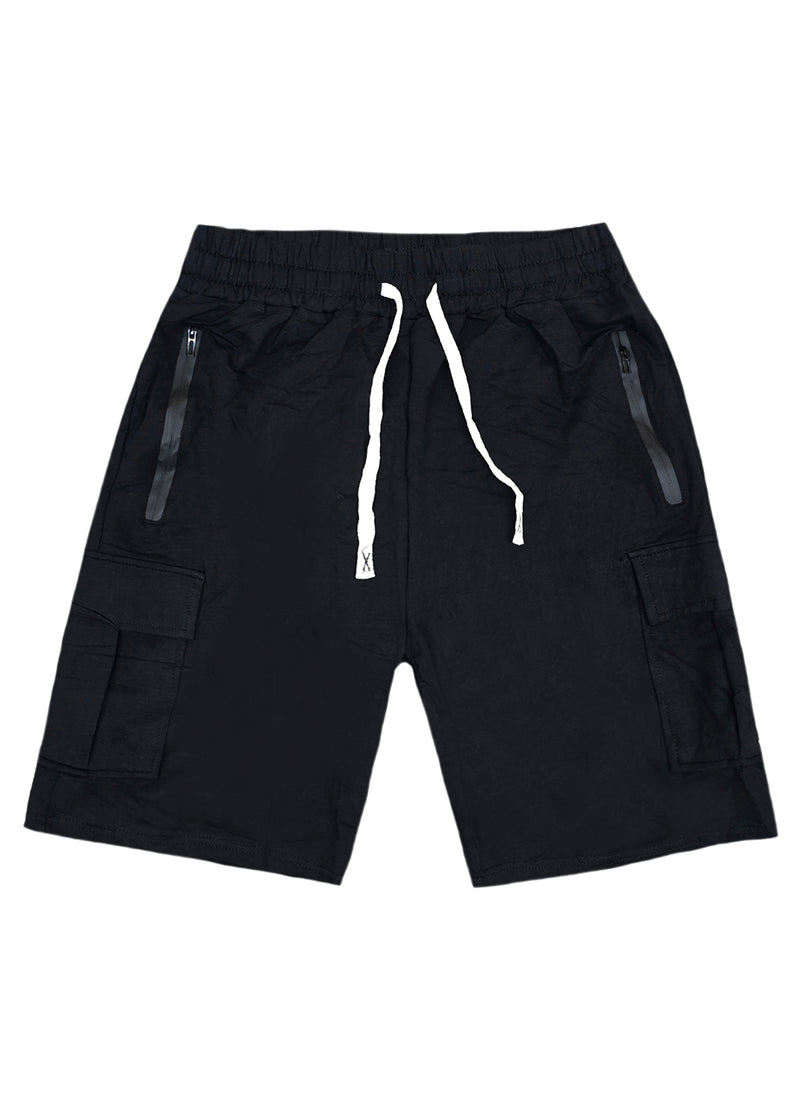 Ανδρική κάργκο βερμούδα GUF - BG122 - cargo regular shorts μαύρο