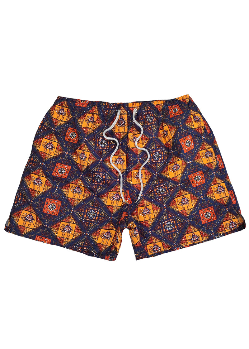 Ανδρικό μαγιό 5 EVEN STAR - BK-2506 - pattern swim shorts μπλε