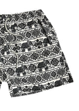 Ανδρικό μαγιό 5 EVEN STAR - BK 2505 - mandala elephant swim shorts ασπρόμαυρο