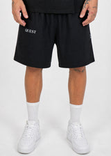 QUEST CLOTHING Ανδρική βερμούδα μαύρη Simple Logo BL-51-black