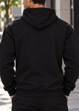 Ανδρικό φούτερ με κουκούλα Close society - HD26-600 -black hoodie