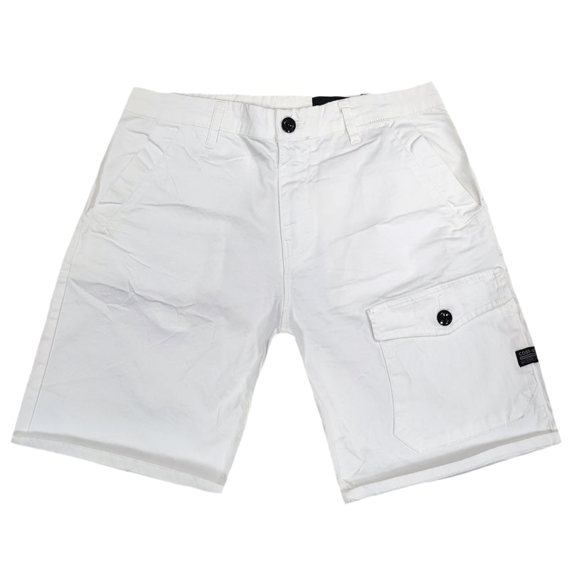 Ανδρική βερμούδα υφασμάτινη Cosi jeans - BLANCO - half cargo shorts λευκό