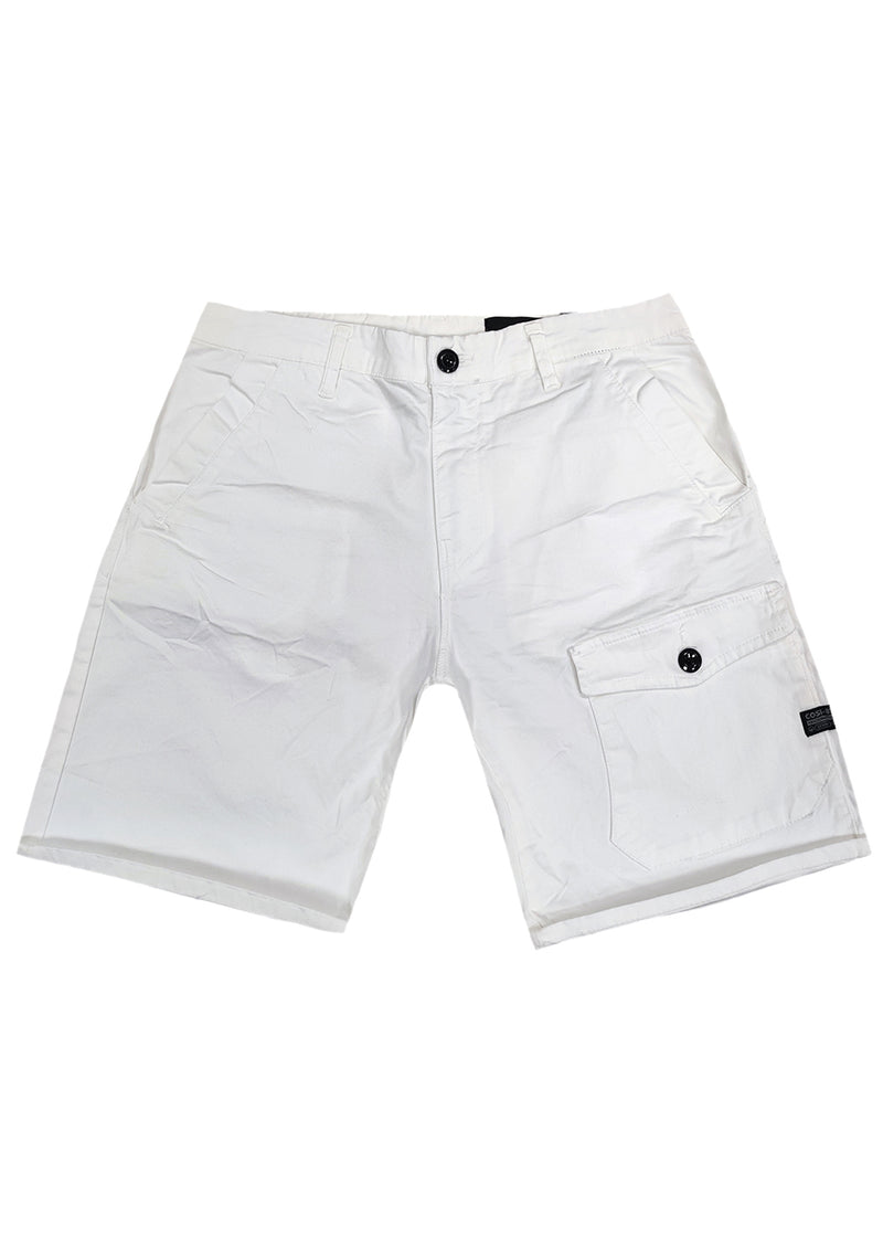 Ανδρική βερμούδα υφασμάτινη Cosi jeans - BLANCO - half cargo shorts λευκό