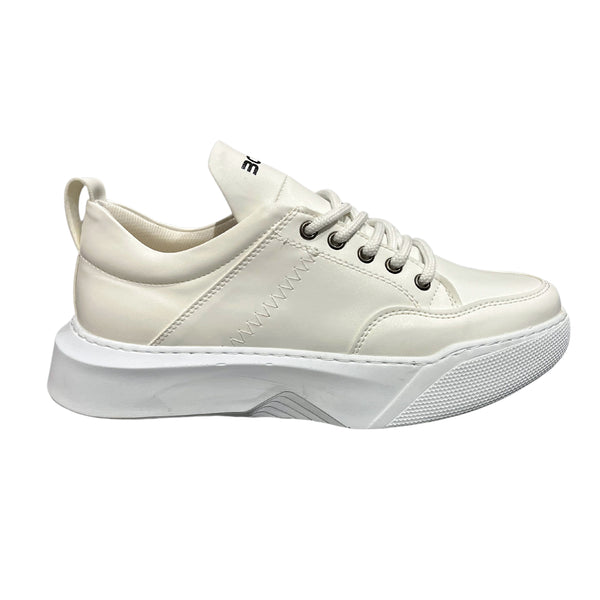 ανδρικό παπούτσι Gang - BOAGNG1 - white lined sneakers μπεζ