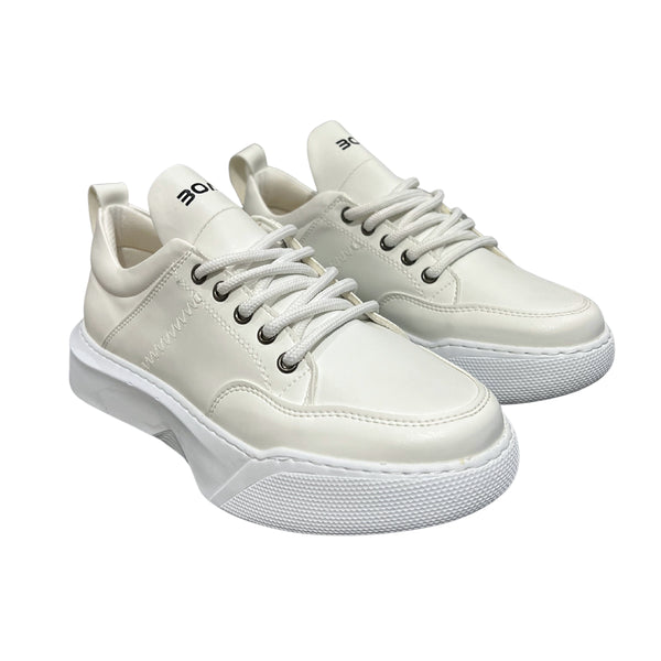 ανδρικό παπούτσι Gang - BOAGNG1 - white lined sneakers μπεζ