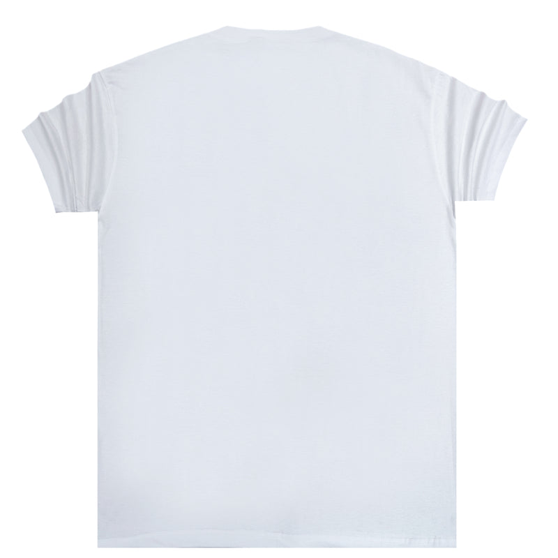 Ανδρική κοντομάνικη μπλούζα Body Staff - BS-202 - marvel logo λευκό