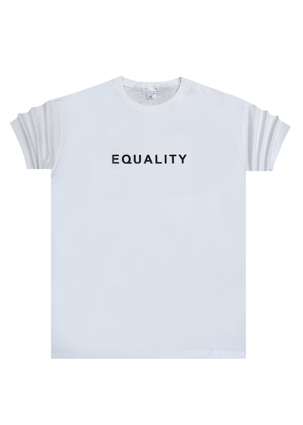 Ανδρική κοντομάνικη μπλούζα Body Staff - BS-203 - equality logo λευκό