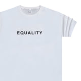 Ανδρική κοντομάνικη μπλούζα Body Staff - BS-203 - equality logo λευκό