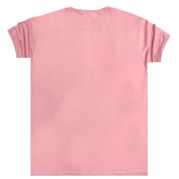 Κοντομάνικη μπλούζα Body Staff - BS-205 - just say yup t-shirt ροζ