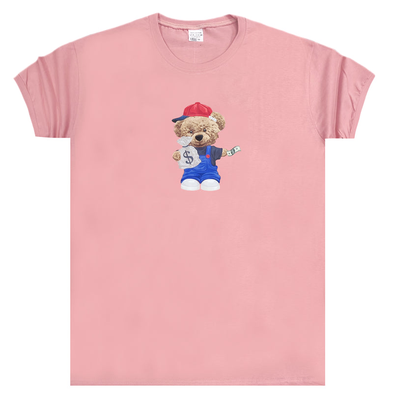 Κοντομάνικη μπλούζα Body Staff - BS-207 - money bear logo t-shirt ροζ