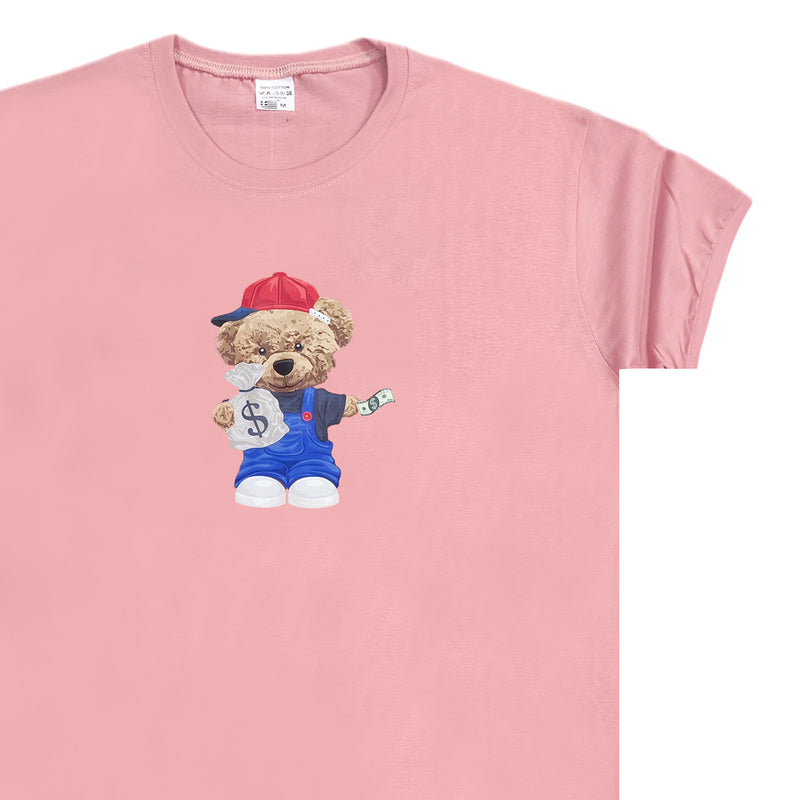 Κοντομάνικη μπλούζα Body Staff - BS-207 - money bear logo t-shirt ροζ