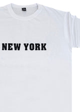 Κοντομάνικη μπλούζα Body Staff - BS-0219 - new york logo regular fit t-shirt λευκό
