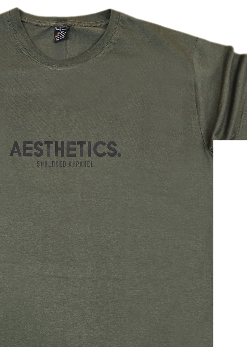 Κοντομάνικη μπλούζα Body Staff - BS-221 - aesthetics logo regular fit t-shirt χακί