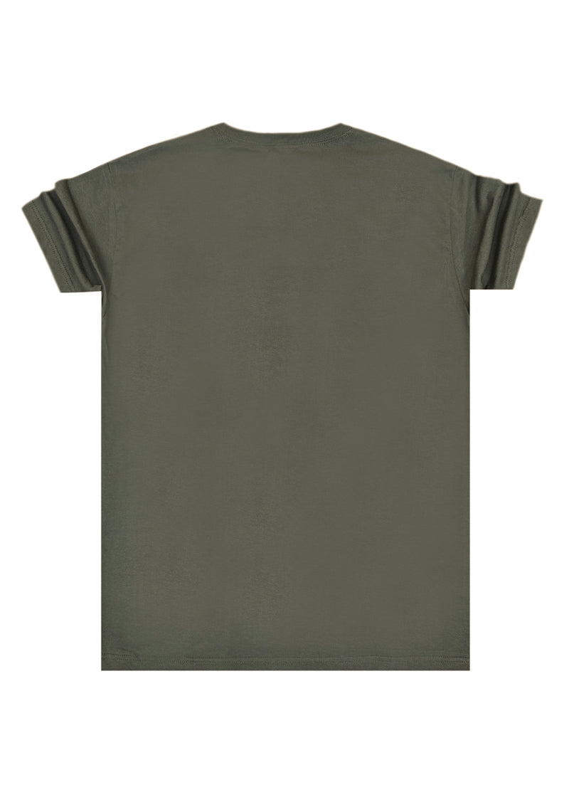 Κοντομάνικη μπλούζα Body Staff - BS-221 - aesthetics logo regular fit t-shirt χακί