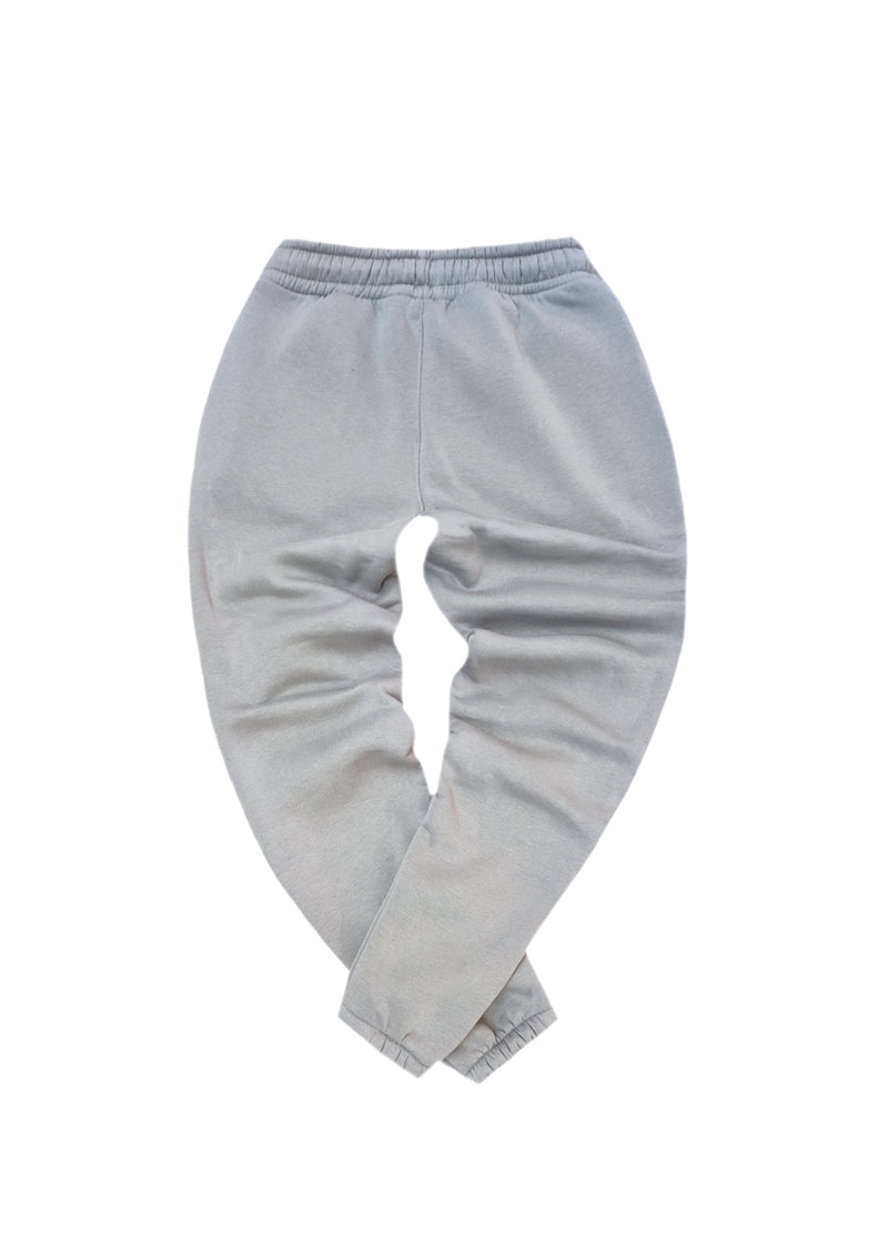 Ανδρική φόρμα με λάστιχο Two Brothers-BT-25590- signature logo regular fit pants γκρι