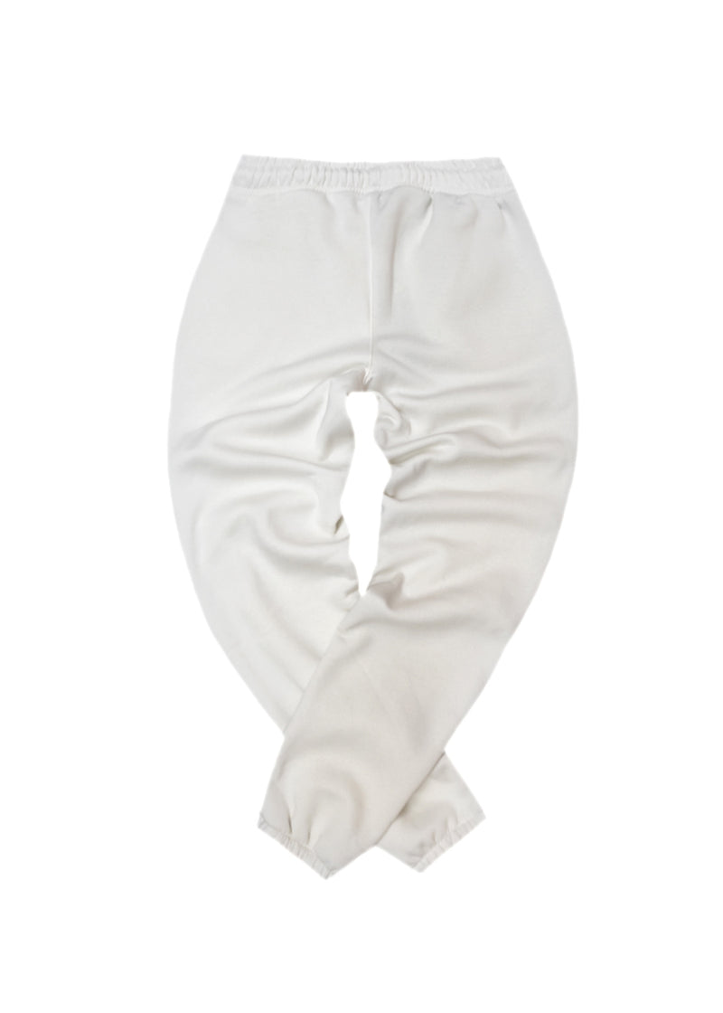 Ανδρική φόρμα με λάστιχο Two Brothers-BT-25590-signature logo regular fit pants white