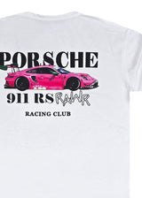 Ανδρική κοντομάνικη μπλούζα Two Brothers -BT-25600- racing club regular fit λευκό