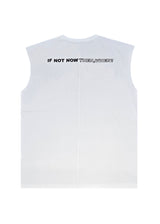 Ανδρική αμάνικη μπλούζα Two Brothers - BT-25730 - if not now logo sleeveness λευκό