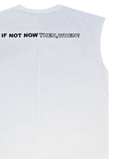 Ανδρική αμάνικη μπλούζα Two Brothers - BT-25730 - if not now logo sleeveness λευκό