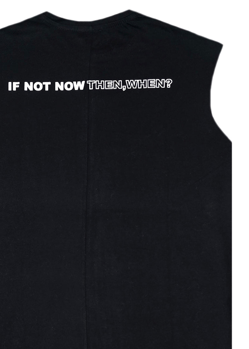 Ανδρική αμάνικη μπλούζα Two Brothers - BT-25730 - if not now logo sleeveness μαύρο