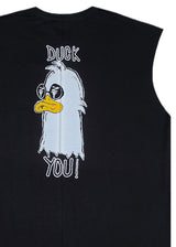 Ανδρική αμάνικη μπλούζα Two Brothers - BT-25770 - duck you logo sleeveness μαύρο