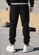 Two Brothers Ανδρική φόρμα ανοιξιάτικη μαύρη simple jogger pants BT-26690-black
