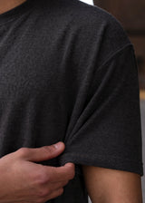 TWO BROTHERS Ανδρική κοντομάνικη μπλούζα μαύρη Terry Cloth BT-26770-black