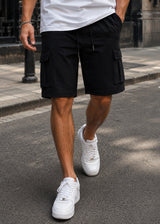 TWO BROTHERS Ανδρική βερμούδα μαύρη Cargo BT-26890-black