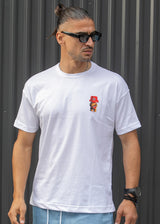 Ανδρική κοντομάνικη μπλούζα Henry clothing - 3-728 - los angeles bear regular fit t-shirt λευκό