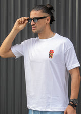 Ανδρική κοντομάνικη μπλούζα Henry clothing - 3-728 - los angeles bear regular fit t-shirt λευκό
