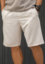 Ανδρική υφασμάτινη βερμούδα Henry Clothing - 8-111 - fabric elegant shorts μπεζ