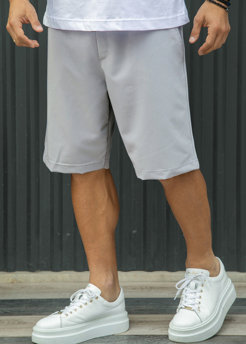 Ανδρική υφασμάτινη βερμούδα Henry Clothing - 8-111 - fabric elegant shorts γκρι