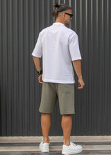 Ανδρική υφασμάτινη βερμούδα Henry Clothing - 8-111 - fabric elegant shorts χακί