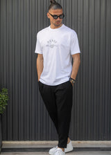 Ανδρική κοντομάνικη μπλούζα Henry Clothing - 3-734 - premium brand regular fit λευκό