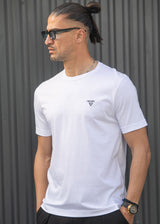Ανδρική κοντομάνικη μπλούζα Henry clothing - 3-730 - basic logo t- shirt  λευκό