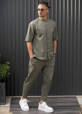 Ανδρικό ανοιξιάτικο παντελόνι Henry clothing - 8-102 - simple pants χακί
